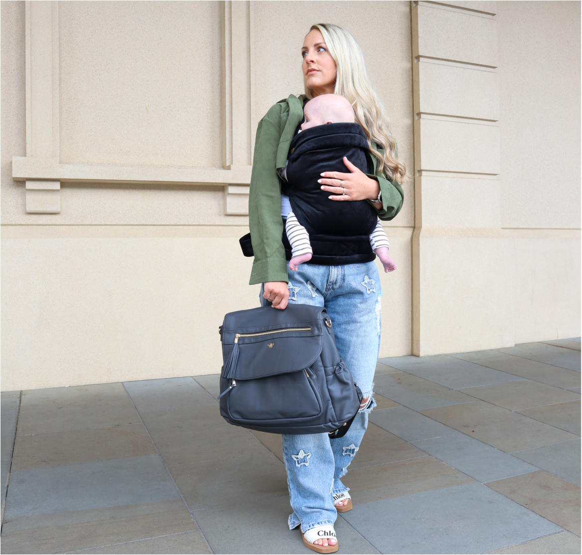 Bizzi Growin Chelsea Black Pod Baby Travel Changing Bag