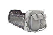 Baby Travel Crib Changing Bag - Vegan Leather Whisper Grey - POD ® - 0
