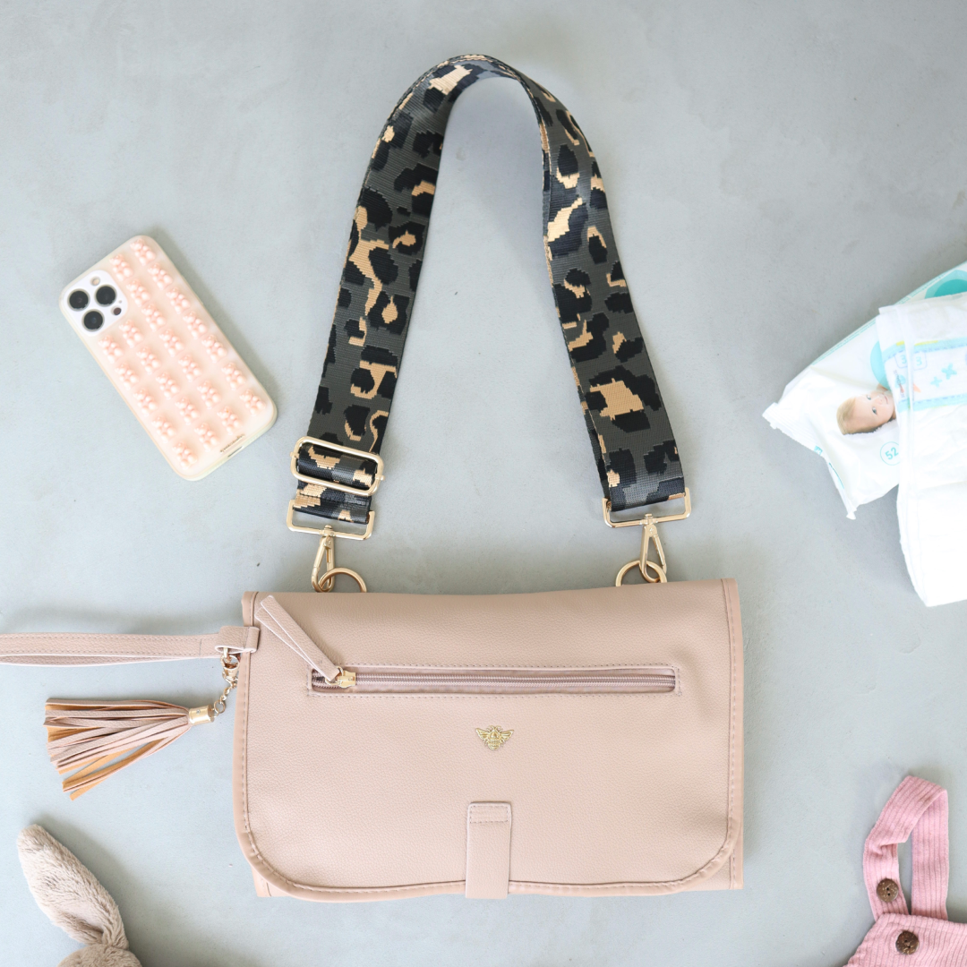 Vegan Leather Nappy Change Clutch Bag - Frappe