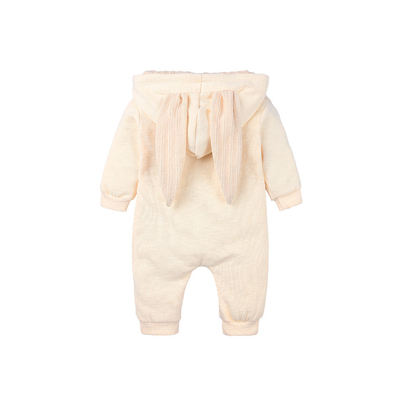 Onesie with Rabbit Ears - Cream