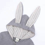 Onesie with Rabbit Ears - Grey