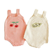 Cherry & Pea Knitted Romper