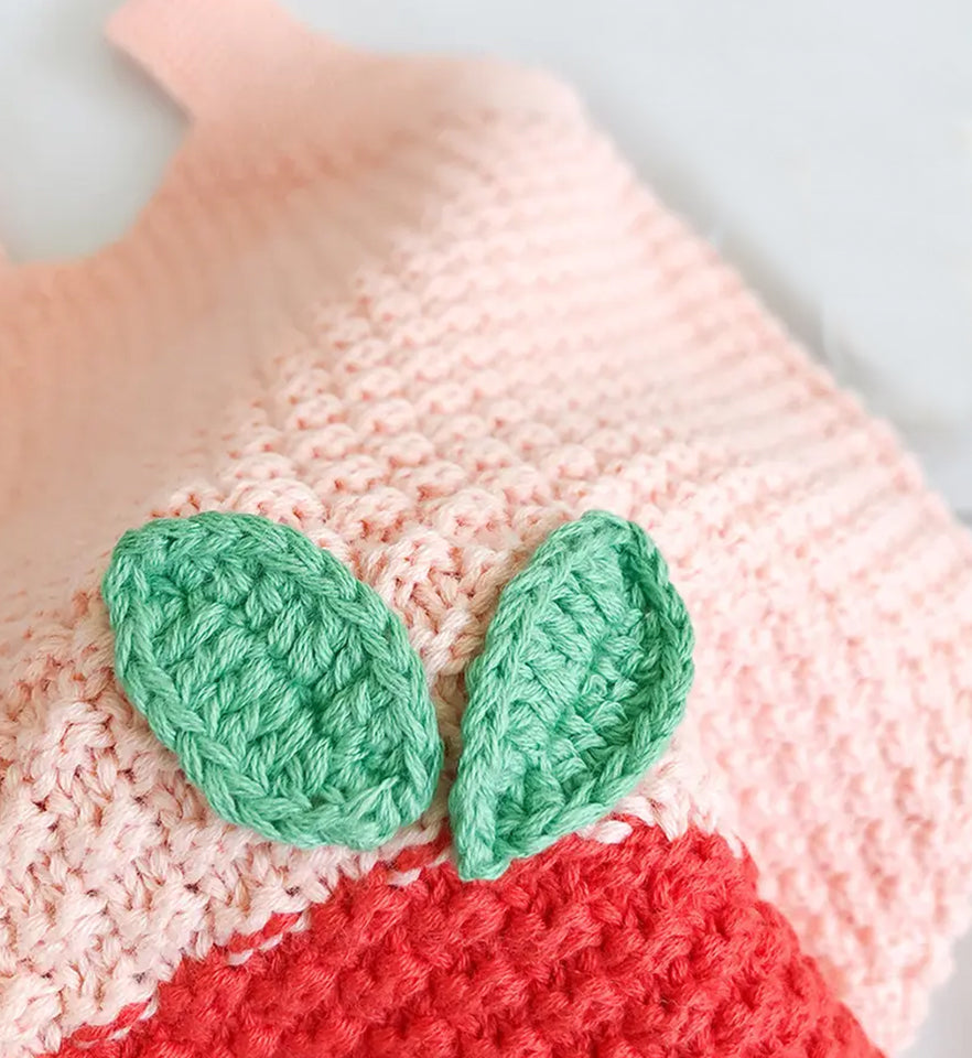 Cherry & Pea Knitted Romper