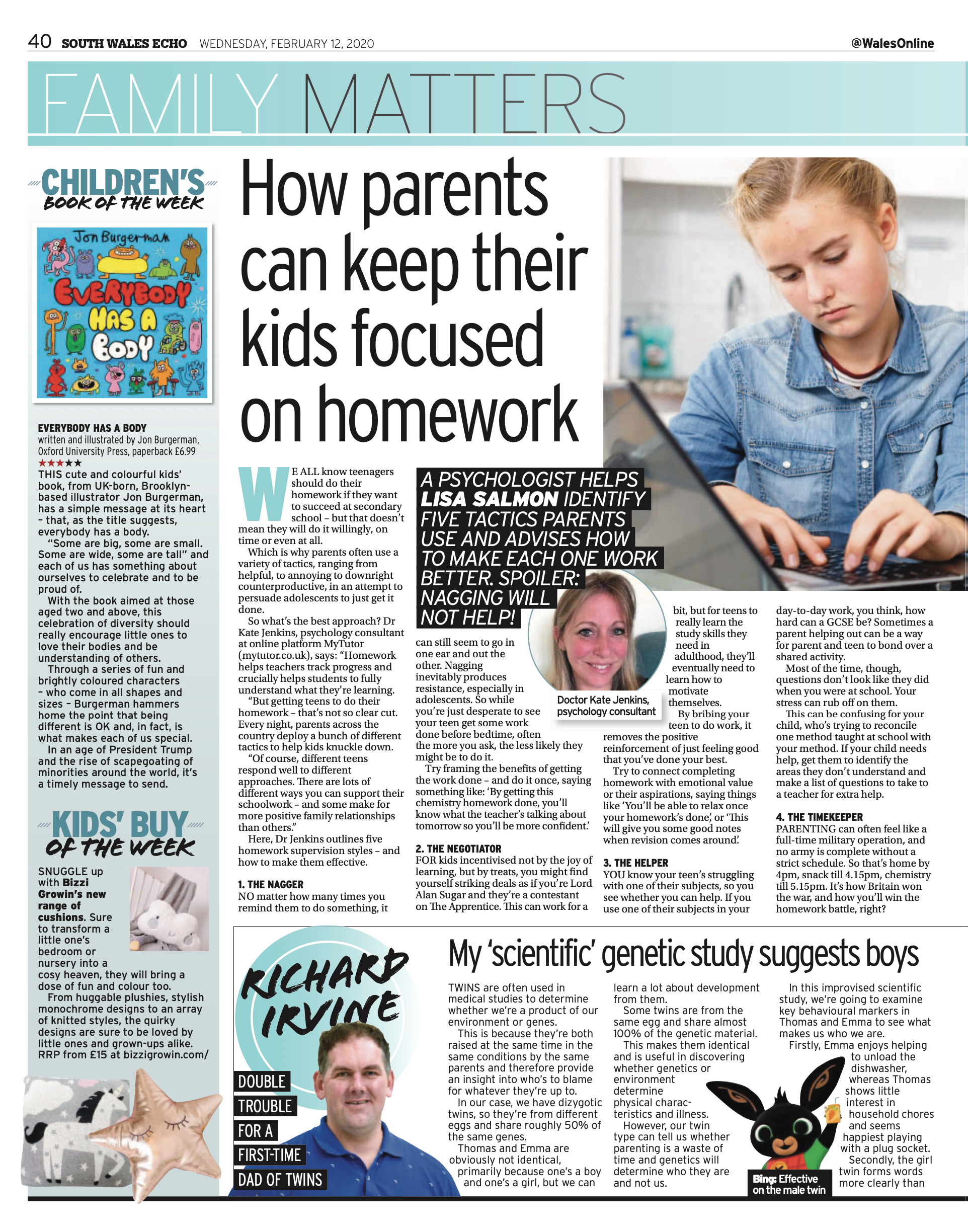 South Wales Echo - Cushion Feature