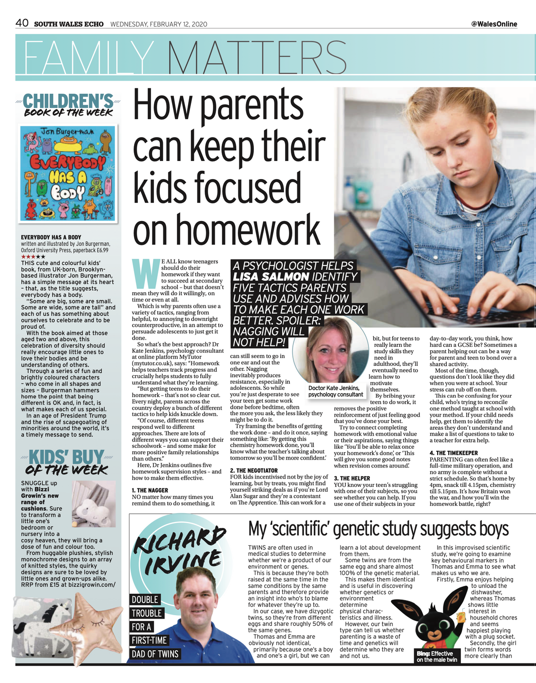 South Wales Echo - Cushion Feature