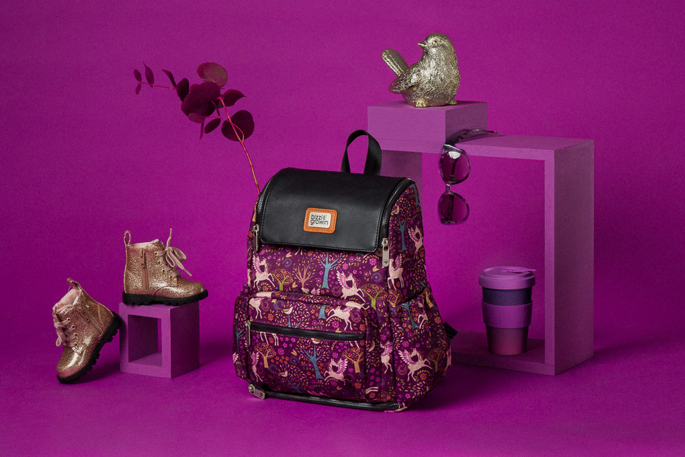 CHANGING BAGS, BACK PACKS & NAPPY CLUTCH Our range of changing bags and backpacks have lots of room inside for storing all your changing essentials including extra internal pockets to keep everything organised. 