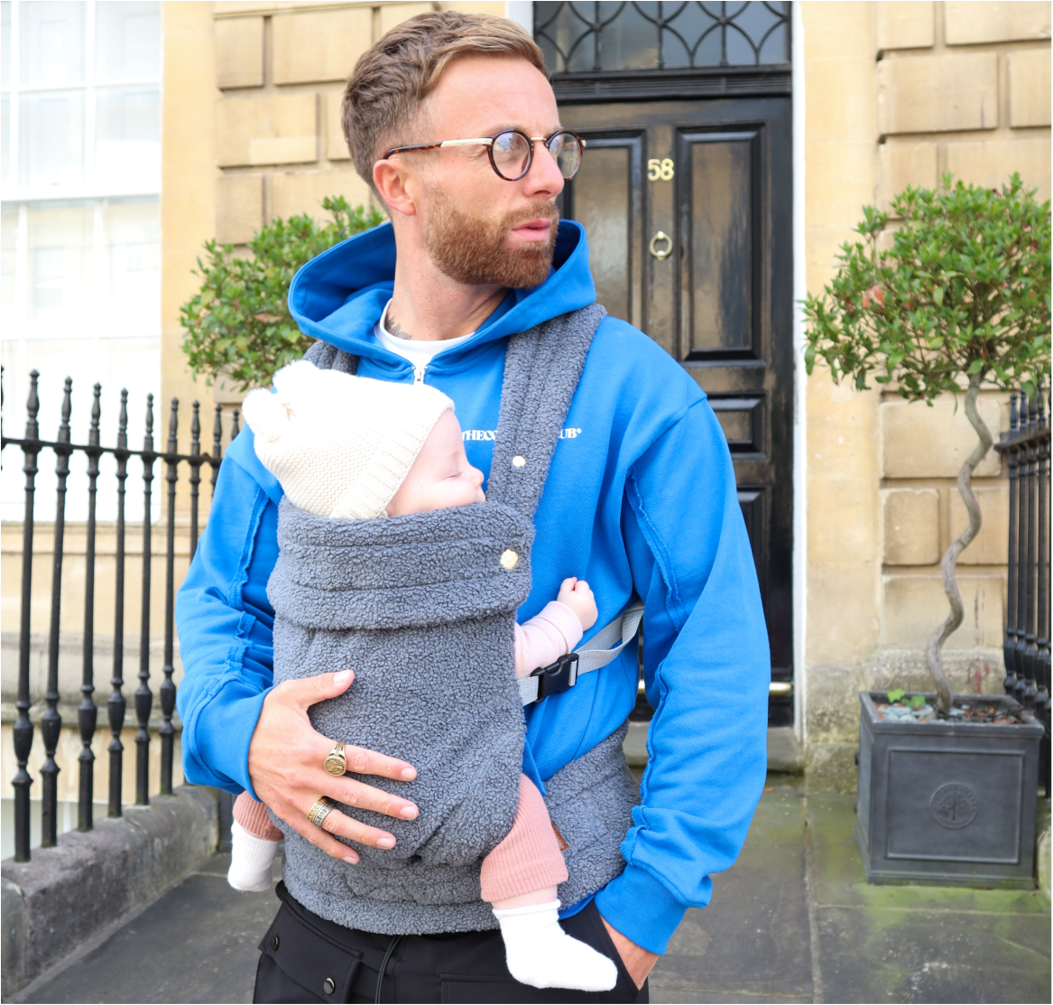 NOMAD™️ Baby Carrier - Charcoal Sherpa Fleece