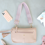 Pink Geo Bag Strap