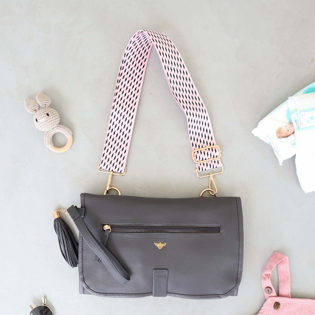 Pink Geo Bag Strap