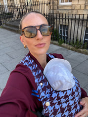 Nomad Air Houndstooth Baby Carrier - Harlow Lavender Blue