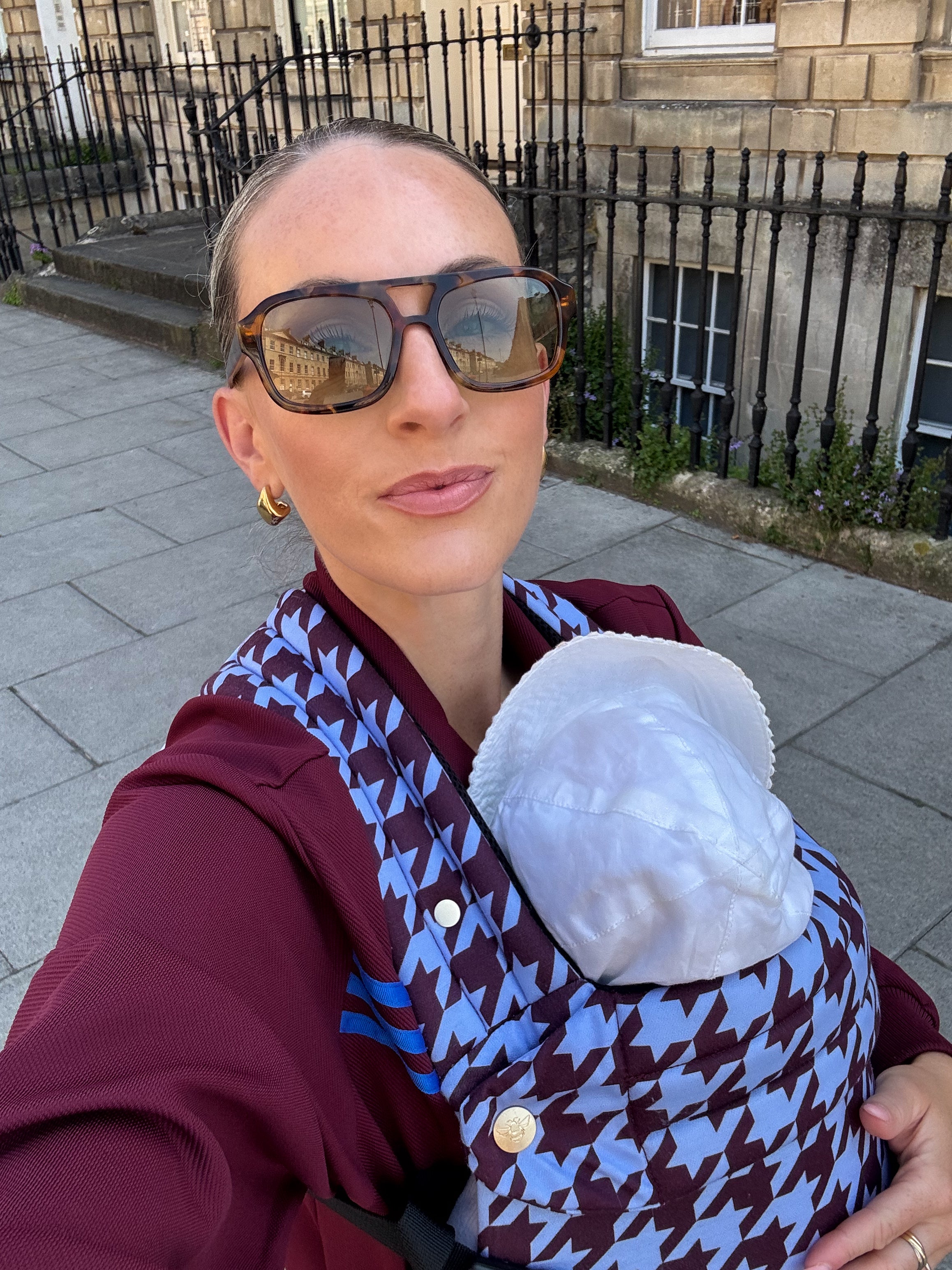 Nomad Air Houndstooth Baby Carrier - Harlow Lavender Blue