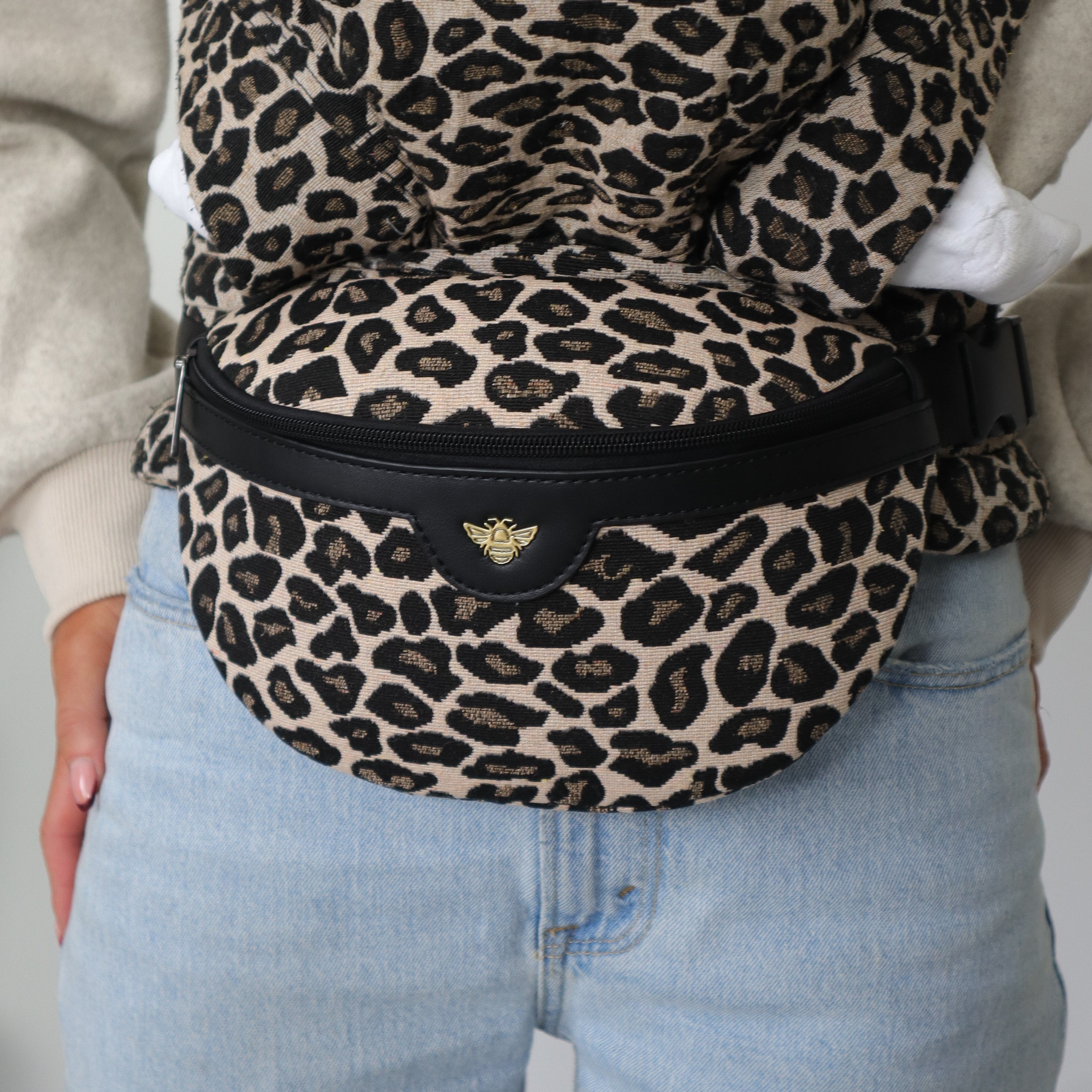 Leopard Print Baby Carrier and Hipster Bag Bundle