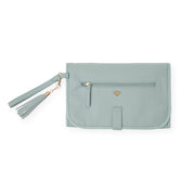 Vegan Leather Nappy Change Clutch Bag - Seaspray