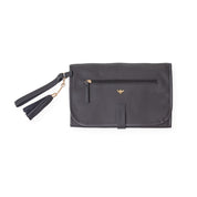 Vegan Leather Nappy Change Clutch Bag - Smoke Grey