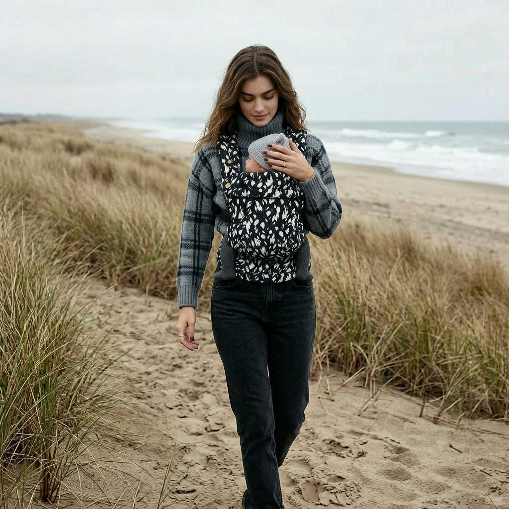 Nomad Air Monochrome Print Baby Carrier - Orca