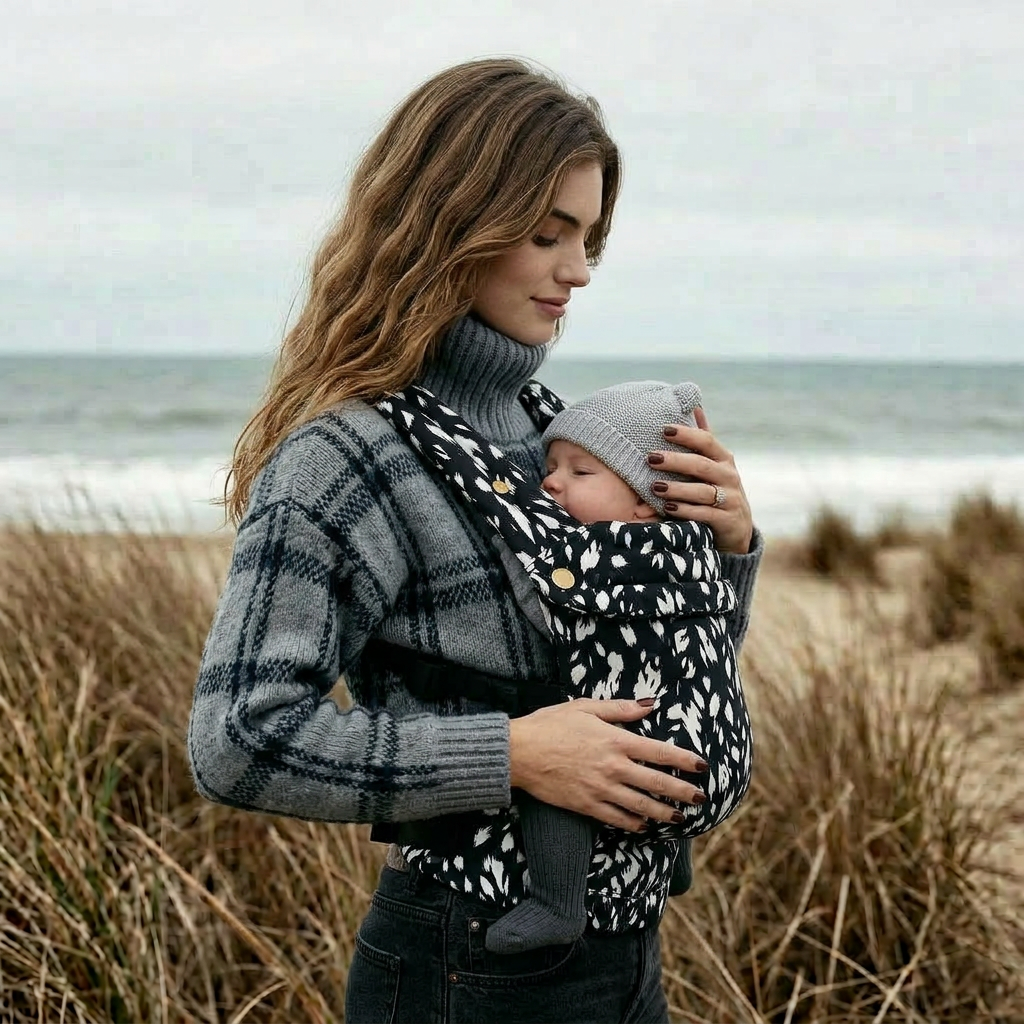 Nomad Air Monochrome Print Baby Carrier - Orca