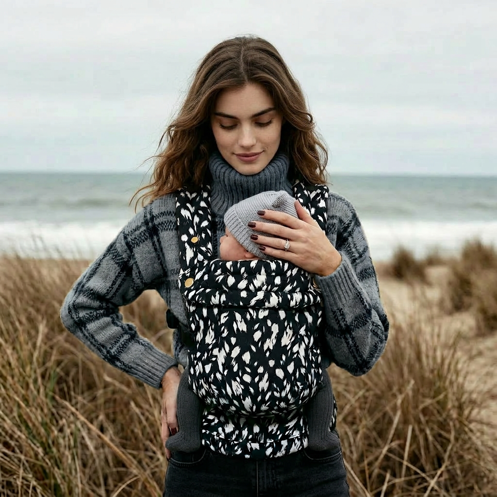 Nomad Air Monochrome Print Baby Carrier - Orca