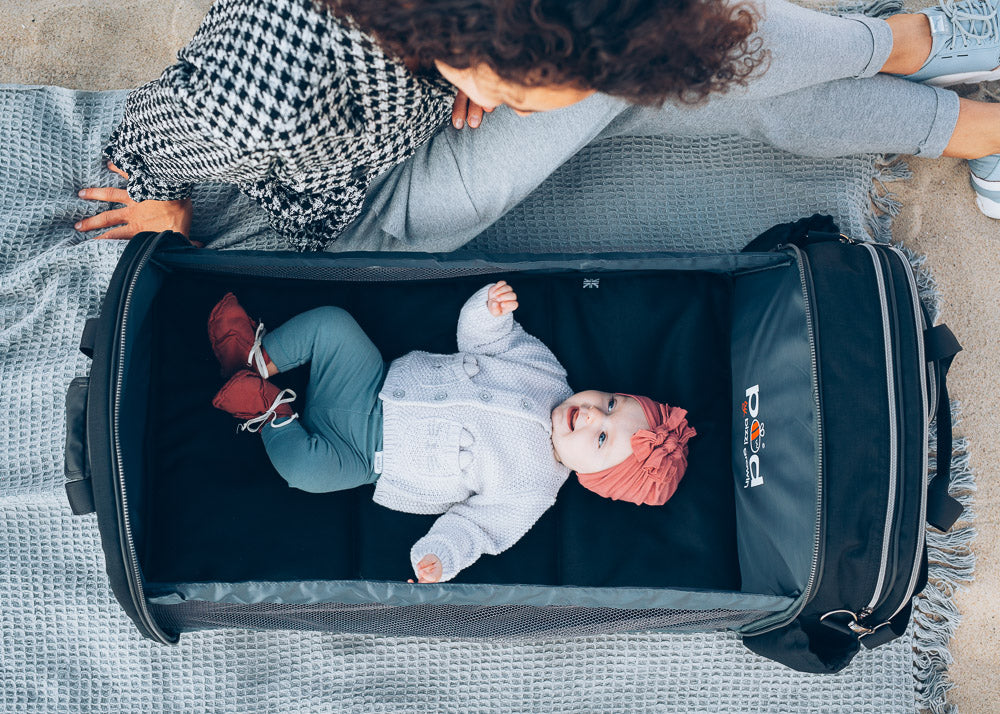 Baby Travel Crib Changing Bag - Chelsea Black - POD Â® - Award