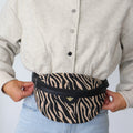 Zebra Print Hipster Bag - Zebrano