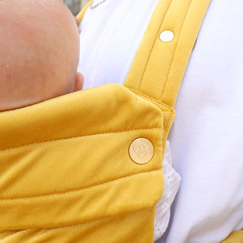 Luxury Velvet Baby Carrier - Gold