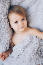 Koochicoo Grey Fluffy Baby Blanket
