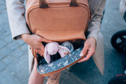 Baby Travel Crib Changing Rucsac - Vegan Leather Porcini - RucPOD ® - 6