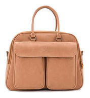 Baby Travel Crib Changing Bag - Vegan Leather Porcini - POD ® - 0