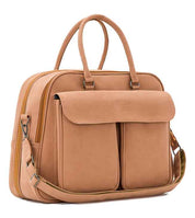 Baby Travel Crib Changing Bag - Vegan Leather Porcini - POD ® - 2