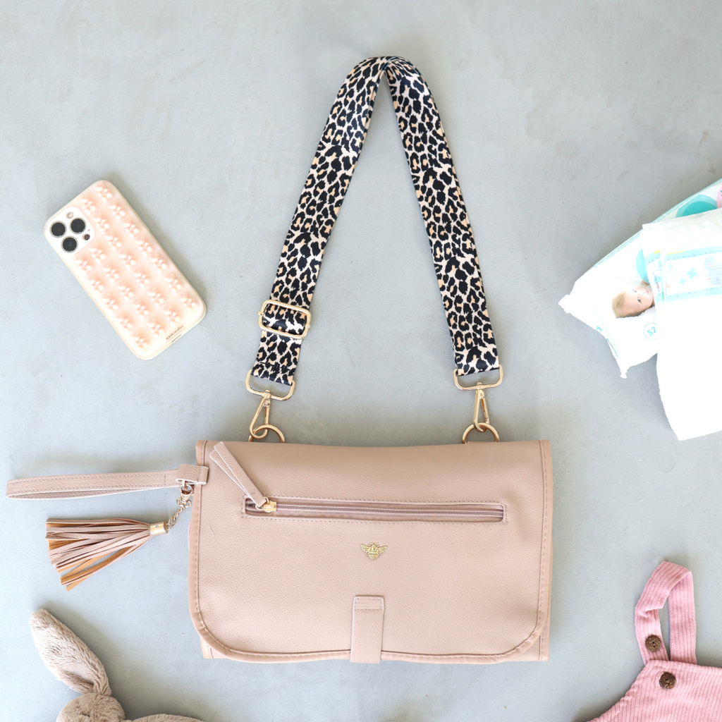 Vegan Leather Nappy Change Clutch Bag - Frappe
