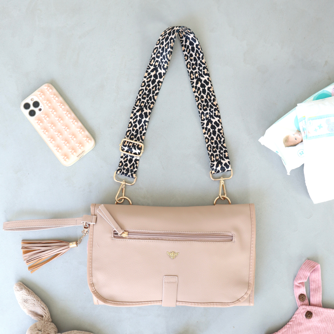 Vegan Leather Nappy Change Clutch Bag - Frappe
