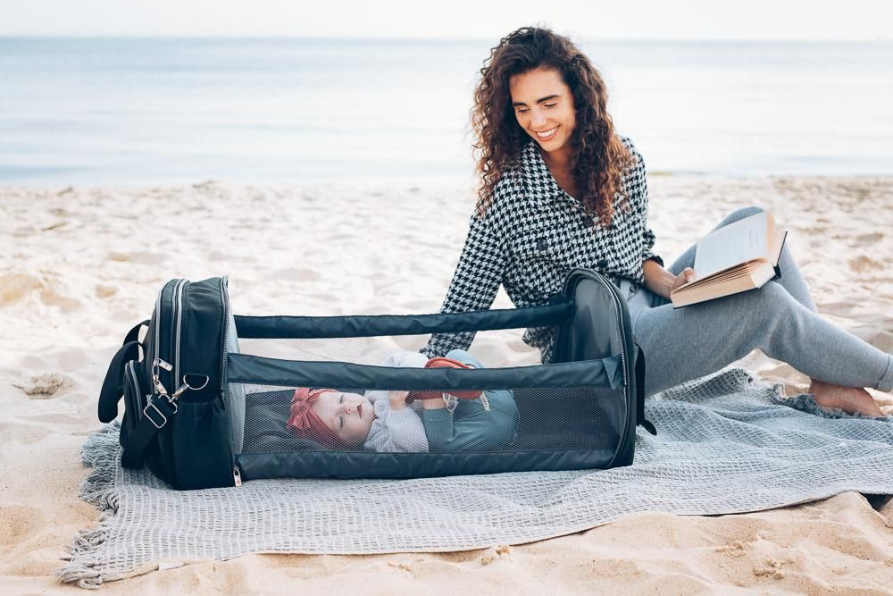 Baby Travel Crib Changing Bag - Chelsea Black - POD ® - 5