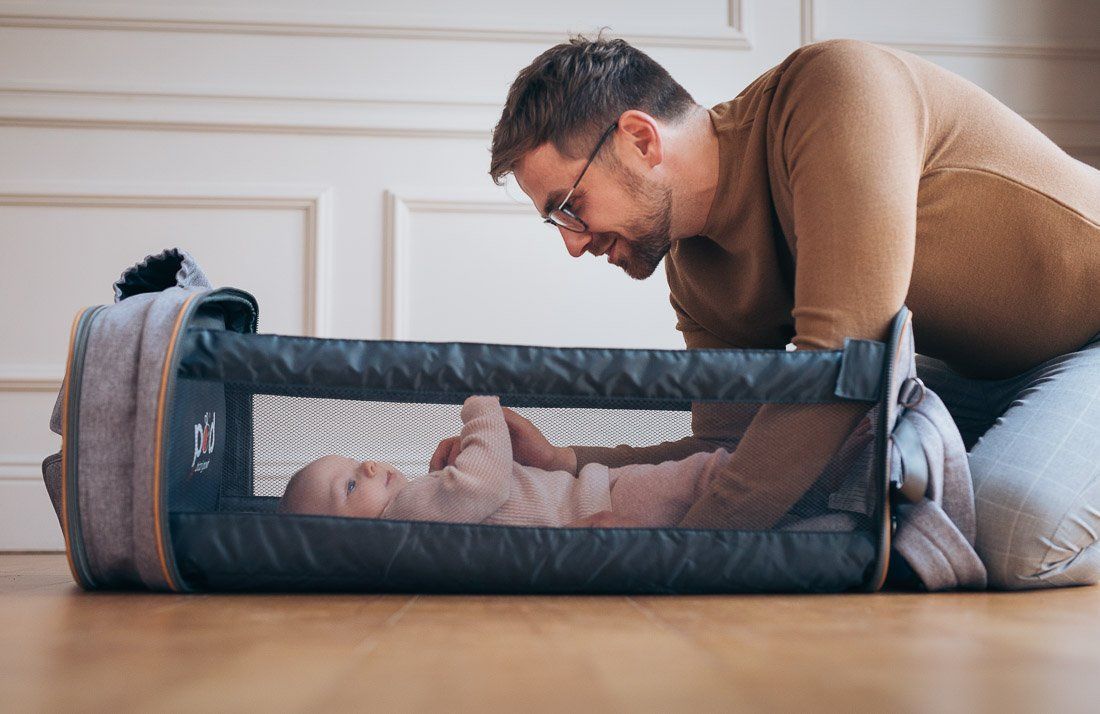 Baby Travel Crib Changing Rucsac - Windsor Grey - RucPOD ® - 2