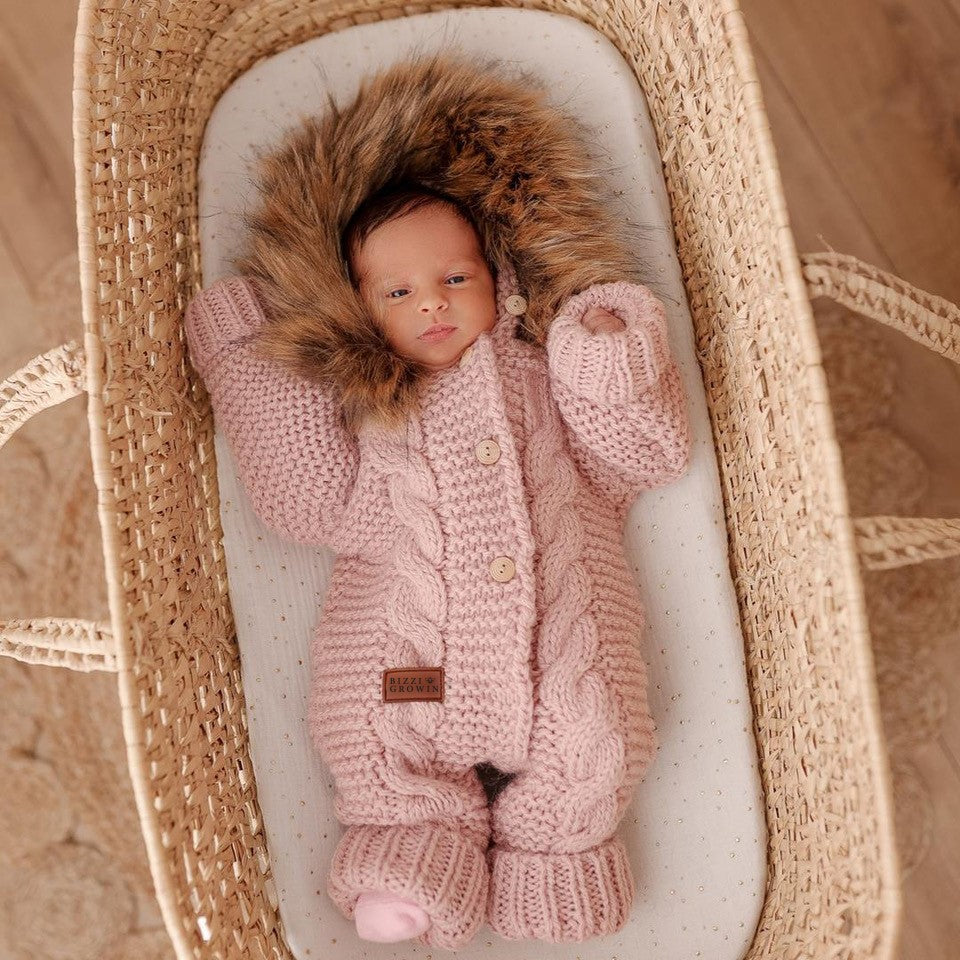 Alpaca Pram Suit - Pink
